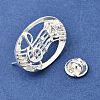 Musical Note Lapel Pin Backs JEWB-K035-02A-S-3