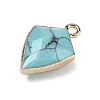 Synthetic Turquoise Pendants G-K422-01G-12-2
