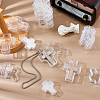 60Pcs 2 Styles Cross Shaped Portable Plastic Small Jewelry Storage Boxes with Lid AJEW-FH0006-76-10