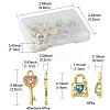 12Pcs 5 Styles Alloy Rhinestone Pendants FIND-FS0002-08-4
