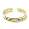 Brass Pave Clear Cubic Zirconia Open Cuff Bangles BJEW-Z061-06C-2