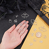 16Pcs 4 Style 201 Stainless Steel Laser Cut Pendants STAS-UN0028-97-2