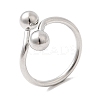 304 Stainless Steel Open Cuff Rings for Women RJEW-K313-19P-4