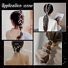 4Pcs 4 Styles Plastic Pearl with Iron Hair Clips OHAR-GF0001-36-5