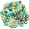 90Pcs 15 Styles Green Series Large Hole Resin European Beads OPDL-SP0001-02-1