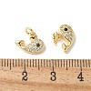Brass Micro Pave Clear Cubic Zirconia Pendants KK-Q031-09G-3