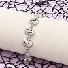 Halloween Brass Link Bracelets for Women BJEW-B149-02P-1
