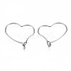 304 Stainless Steel Hoop Earring Findings STAS-S117-010A-01-2