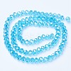 Electroplate Glass Beads Strands EGLA-A034-T8mm-B14-2