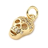 Brass Micro Pave Cubic Zirconia Charms KK-I383-08G-04-2