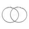 304 Stainless Steel Ring Hoop Earrings for Women EJEW-M023-08B-1