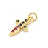 Brass Micro Pave Cubic Zirconia Pendants KK-S510-17G-2