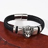 Braided Microfiber Leather Cord Bracelets BJEW-D304-19AS-01-5