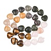 Gradient Color Natural Pink Aventurine & Tiger Eye & Topaz Jade & African Bloodstone & Chinese Southern Jade Beads Strands G-B185-A06-4
