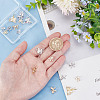 Alloy & Brass Cubic Zirconia Charms ZIRC-AR0001-27-3