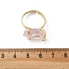 Natural Rose Quartz Finger Rings RJEW-B122-01G-06-5