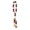 Wooden Beads Ring Hanging Ornaments HJEW-JM02148-1