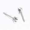 Tarnish Resistant 304 Stainless Steel Stud Earring Settings LS-X-STAS-H376-96-2