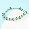 Platinum Tone Brass Micro Pave Cubic Zirconia Tennis Bracelets BJEW-B160-09P-3