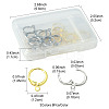 12Pcs 3 Colors Rack Plating Brass Hoop Earring Settings KK-FS0001-45-4