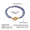 Natural Blue Spot Jasper Rondelle Beaded Bracelets OA9565-6-1