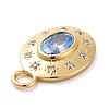 Eco-friendly Brass Micro Pave Cubic Zirconia Pendants X-KK-D079-23G-02-3