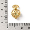 Rack Plating Brass Micro Pave Cubic Zirconia Fold Over Clasps KK-A222-02B-G-3