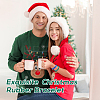 30Pcs 5 Colors Christmas Themed Silicon Cord Bracelets BJEW-CN0001-08-4