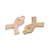 Light Gold Tone Zinc Alloy Enamel Pendants ENAM-WH0061-14B-2