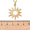 304 Stainless Steel Sun Pendant Cable Chain Necklaces for Men Women NJEW-K308-04A-G-5