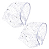 Polyester Rhinestone Claw Hair Hair Bands PHAR-WH0020-06B-1