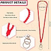 Silicone Beaded ID Card Neck Straps NJEW-SW00025-13-2