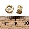 Brass Micro Pave Clear Cubic Zirconia European Beads KK-Z126-08G-2