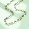 6MM 304 Stainless Steel Cuban Link Chain Necklaces for Women NJEW-B145-01GP-2