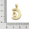 Brass Micro Pave Clear Cubic Zirconia Pendants KK-A221-18C-G-3