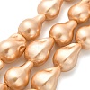 Electroplate Porcelain Beads Strands BSHE-C009-04B-1