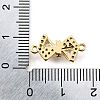 Brass Clear Cubic Zirconia Connector Charms KK-U065-04A-G-3