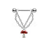 316L Surgical Stainless Steel Crystal Rhinestone Nipple Rings WGE19D8-01-1