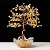 Natural Rose Quartz Chips Tree of Life Decorations PW-WGCA097-02-1