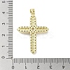 Rack Plating Brass Micro Pave Cubic Zirconia & Imitation Pearl Pendants KK-R163-02G-01-3