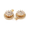 Real 18K Gold Plated Brass Micro Pave Clear Cubic Zirconia Pendants KK-E068-VC302-3
