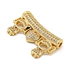 Brass Micro Pave Clear Cubic Zirconia Beads KK-G493-14B-G-2