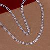 Popular Silver Color Plated Brass Curb Chain Necklaces For Men NJEW-BB12724-26-2