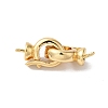 Brass Fold Over Clasps KK-H483-16G-2
