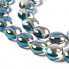 Electroplate Glass Beads Strands EGLA-L033-FR02-3