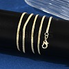2mm Rack Plating Brass Herringbone Chain Necklaces for Women Men MAK-L044-20G-2