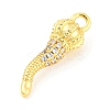 Rack Plating Brass Micro Pave Cubic Zirconia Pendants ZIRC-F140-02G-2