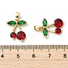 SHEGRACE Brass Cubic Zirconia Charms XGRQ3P909-625G-3