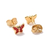 Enamel Butterfly Stud Earrings with 316L Surgical Stainless Steel Pins EJEW-P204-04G-3