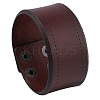 Flat Sided Cowhide Leather Cord Bracelets BJEW-WH20007-09B-1